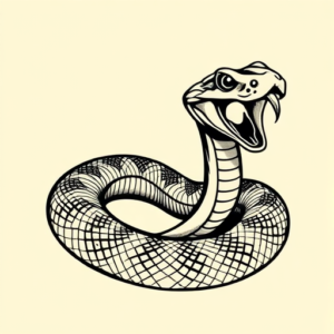 Illustrative Rattlesnake Tattoo
