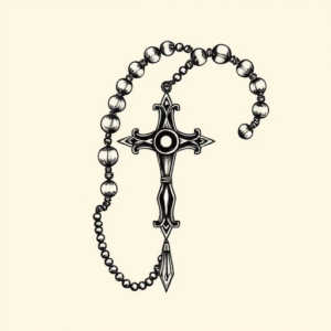 Illustrative Rosary Tattoo