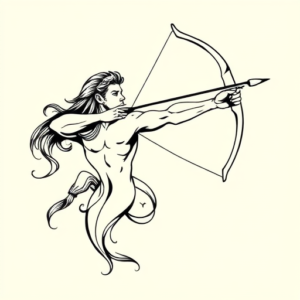 Illustrative Sagittarius Tattoo