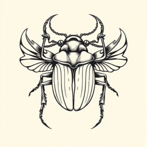 Illustrative Scarab Tattoo