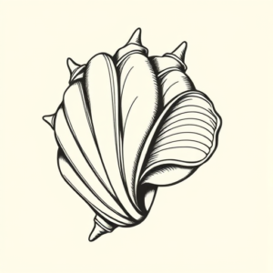 Illustrative Seashell Tattoo