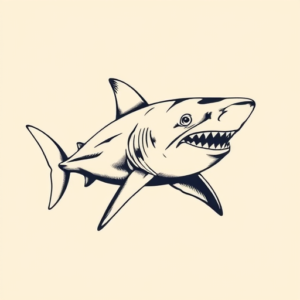 Illustrative Shark Tattoo