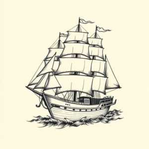 Illustrative Ship Tattoo