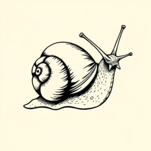 Illustrative Snail Tattoo