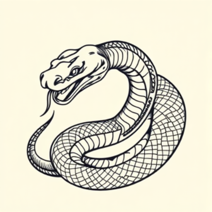 Illustrative Snake Tattoo