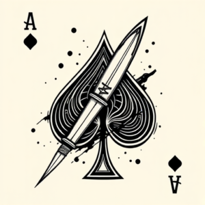 Illustrative Spade Tattoo