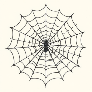 Illustrative Spiderweb Tattoo