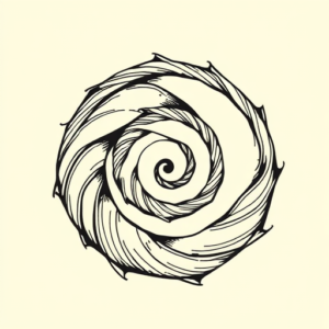 Illustrative Spiral Tattoo