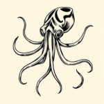 Illustrative Squid Tattoo