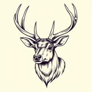 Illustrative Stag Tattoo