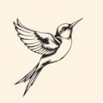 Illustrative Swallow Tattoo