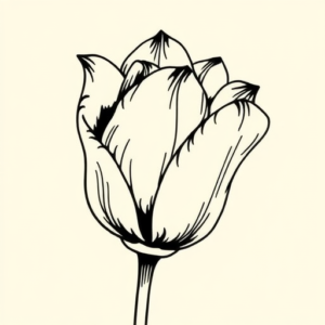 Illustrative Tulip Tattoo