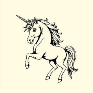 Illustrative Unicorn Tattoo