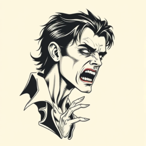 Illustrative Vampire Tattoo