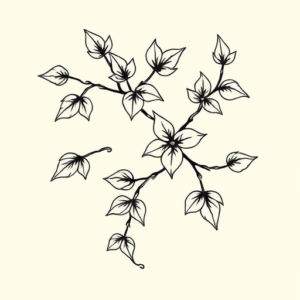 Illustrative Vine Tattoo