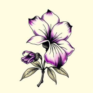 Illustrative Violet Tattoo