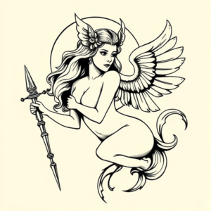 Illustrative Virgo Tattoo