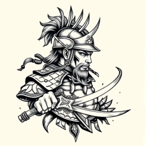 Illustrative Warrior Tattoo