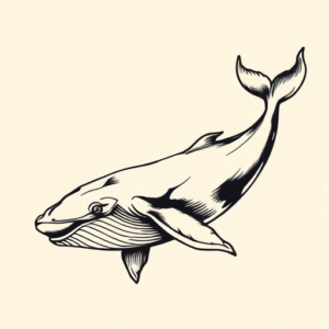 Illustrative Whale Tattoo