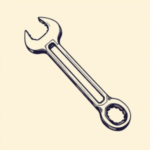 Illustrative Wrench Tattoo