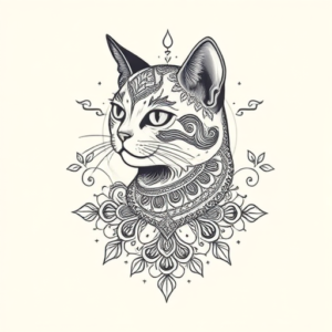 Indian Cat Tattoo