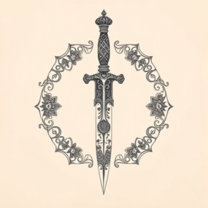 Indian Dagger Tattoo