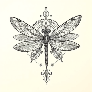 Indian Dragonfly Tattoo