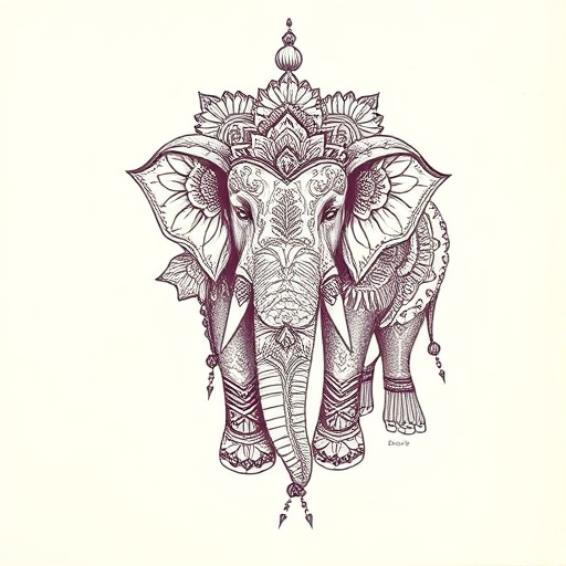 Indian Elephant Tattoo