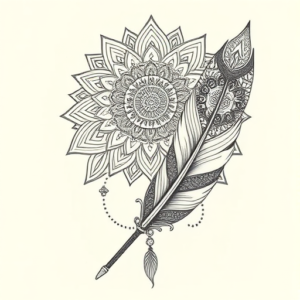 Indian Feather Tattoo
