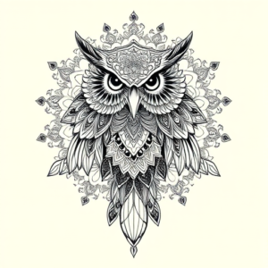 Indian Owl Tattoo