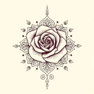 Indian Rose Tattoo