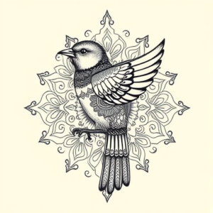 Indian Sparrow Tattoo