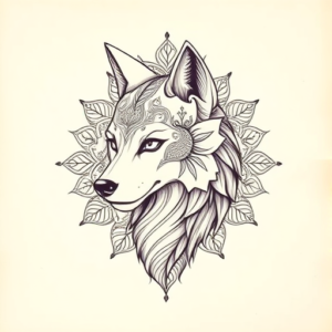 Indian Wolf Tattoo