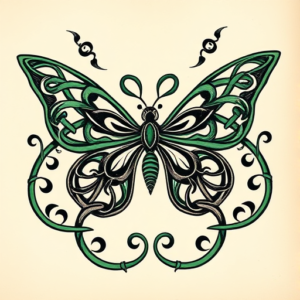 Irish Butterfly Tattoo