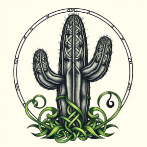 Irish Cactus Tattoo