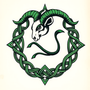 Irish Capricorn Tattoo