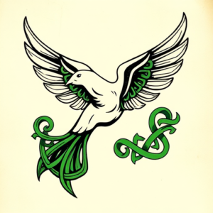 Irish Dove Tattoo
