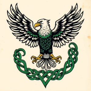 Irish Eagle Tattoo
