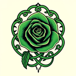 Irish Rose Tattoo