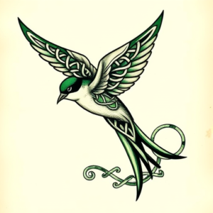 Irish Swallow Tattoo