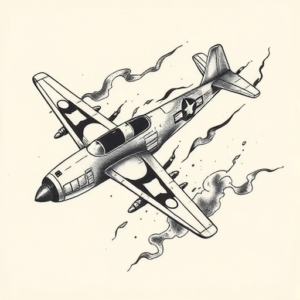 Japanese Airplane Tattoo