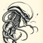 Japanese Alien Tattoo