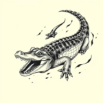 Japanese Alligator Tattoo