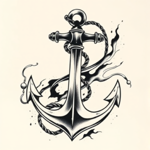Japanese Anchor Tattoo