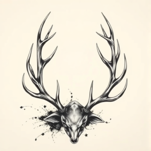 Japanese Antler Tattoo