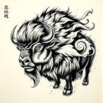 Japanese Bison Tattoo