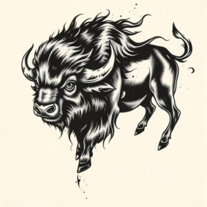 Japanese Buffalo Tattoo