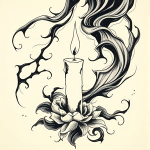 Japanese Candle Tattoo