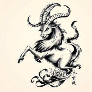 Japanese Capricorn Tattoo