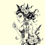 Japanese Catrina Tattoo